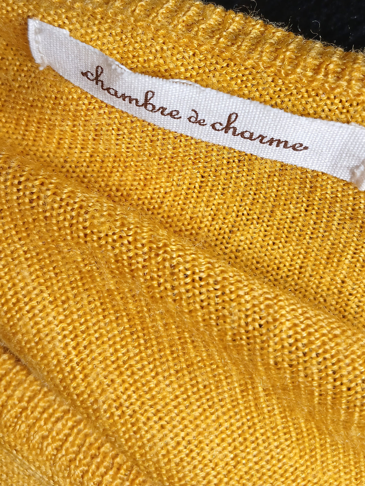 Yellow V-neck cardigan