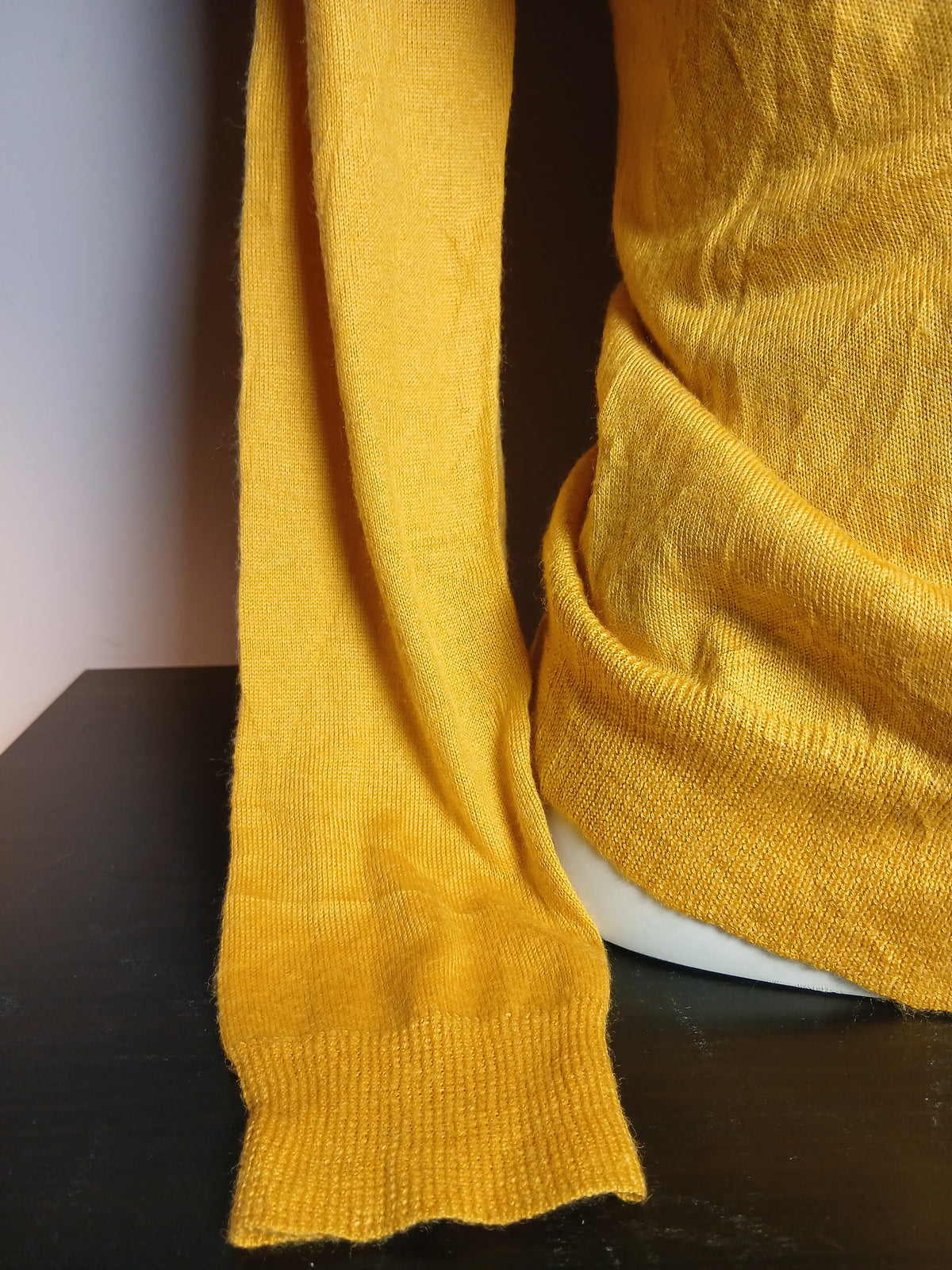 Yellow V-neck cardigan